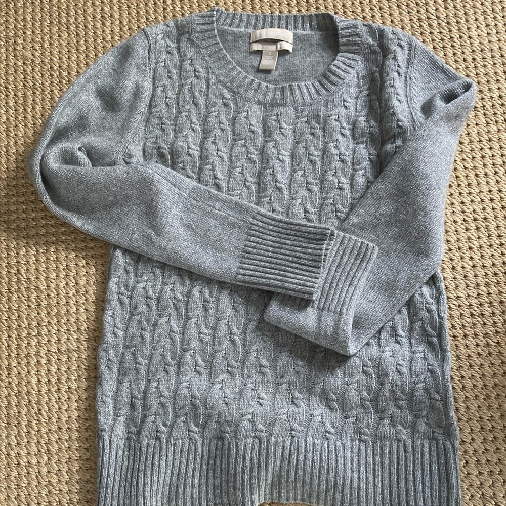 Banana Republic gray and silver thread sweater.
